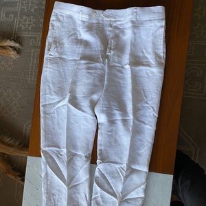 Nordstrom men linen dress pants white size 33